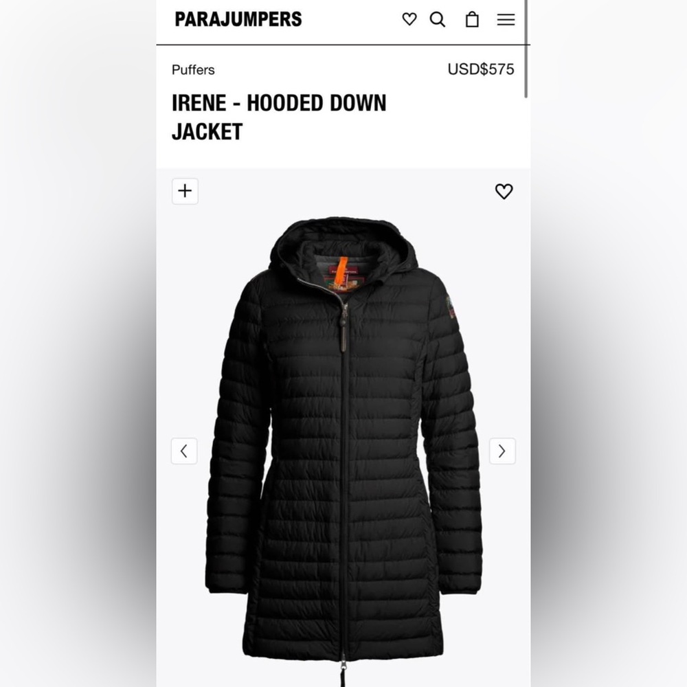 Parajumpers Irene Hooded Down Jacket